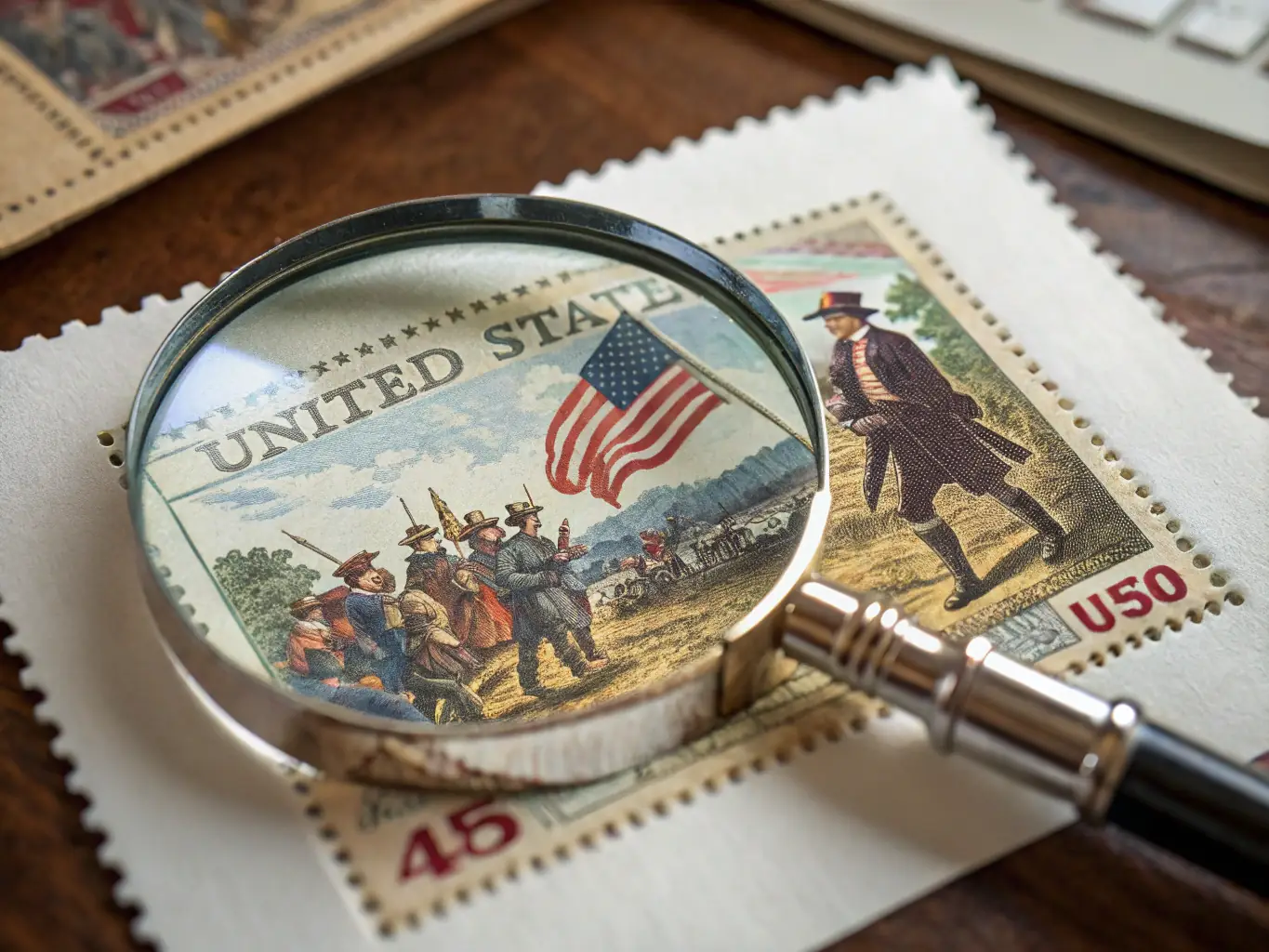 A detailed close-up shot of a vintage postal artifact on display at the MUSEE POSTAL D AUVERGNE, showcasing its historical significance and intricate design.